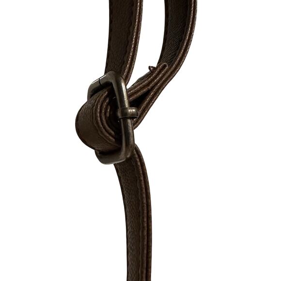 Joy Susan Crossbody Shoulder Vegan Leather Hobo Purse Brown W/Adjust. Strap NWOT - Picture 4 of 8